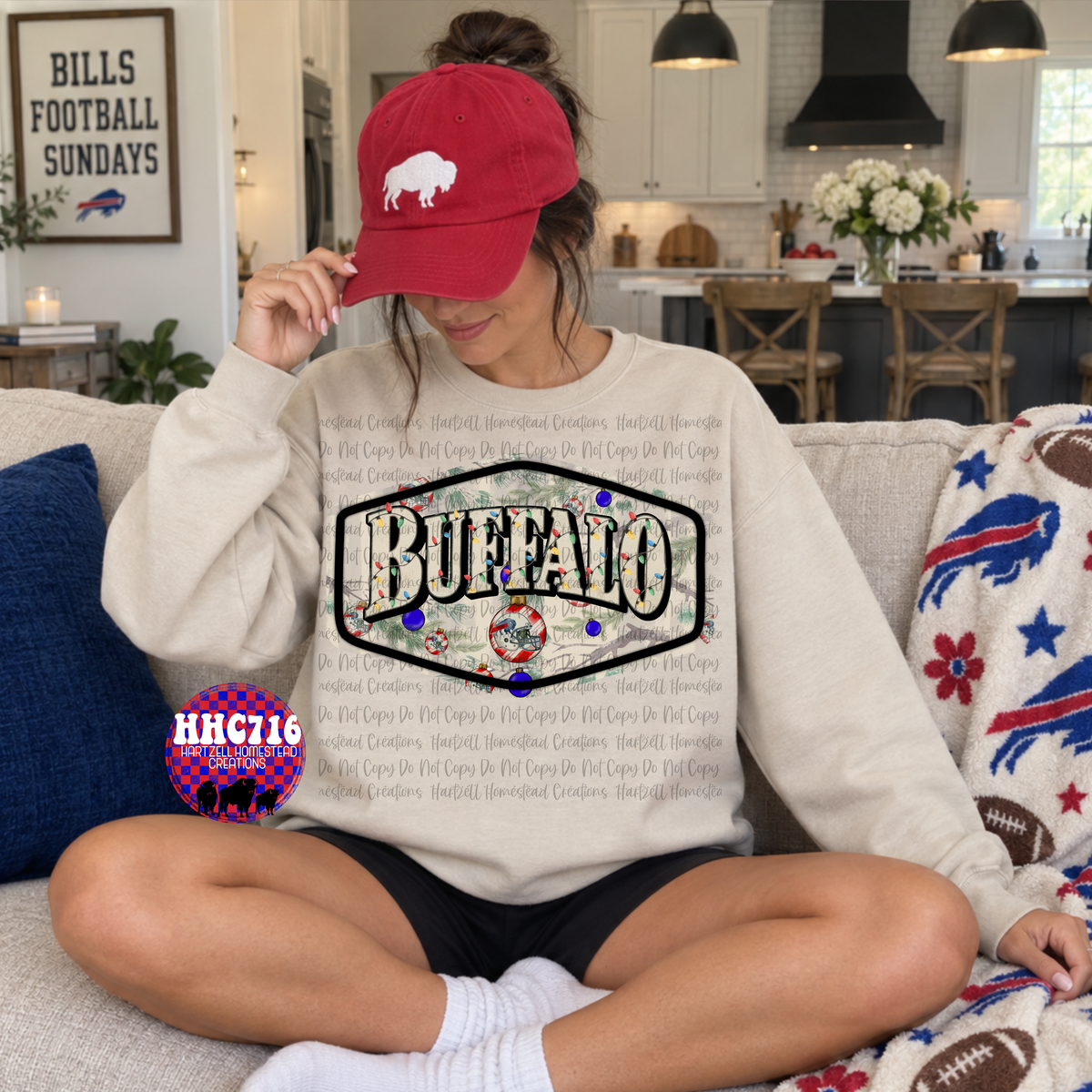 Buffalo White Camo Christmas