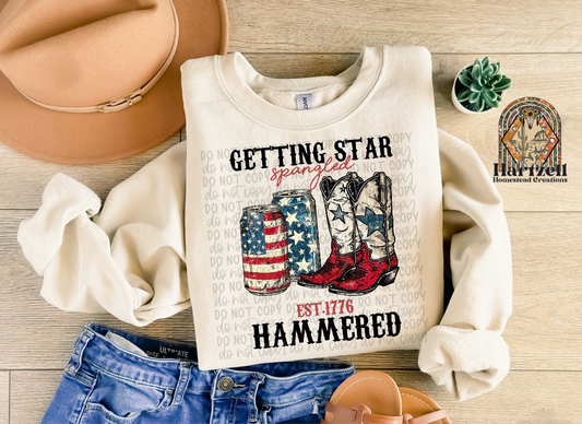 Star spangled hammered